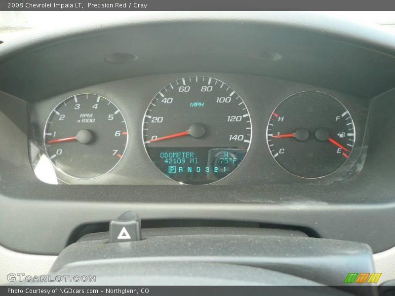 Precision Red / Gray 2008 Chevrolet Impala LT