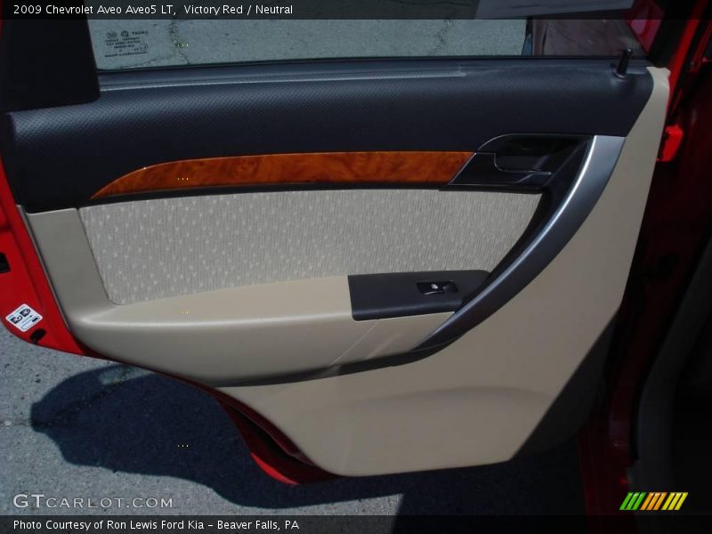 Victory Red / Neutral 2009 Chevrolet Aveo Aveo5 LT