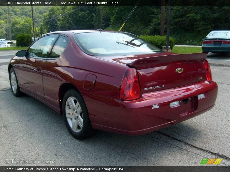 Red Jewel Tint Coat / Neutral Beige 2007 Chevrolet Monte Carlo LT