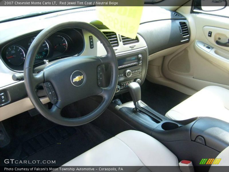 Red Jewel Tint Coat / Neutral Beige 2007 Chevrolet Monte Carlo LT