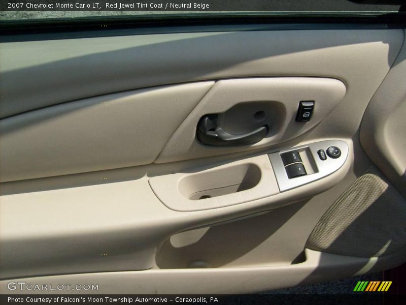 Red Jewel Tint Coat / Neutral Beige 2007 Chevrolet Monte Carlo LT