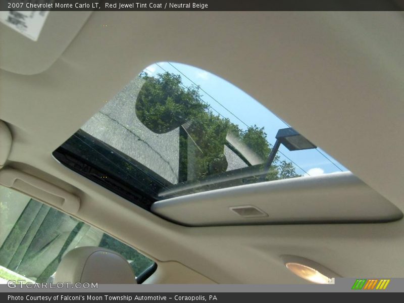 Red Jewel Tint Coat / Neutral Beige 2007 Chevrolet Monte Carlo LT