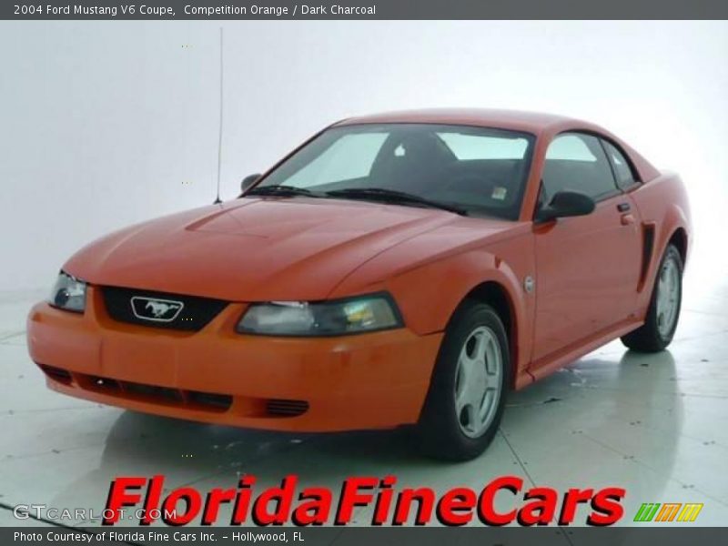 Competition Orange / Dark Charcoal 2004 Ford Mustang V6 Coupe