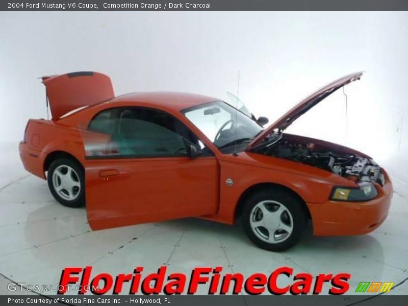 Competition Orange / Dark Charcoal 2004 Ford Mustang V6 Coupe