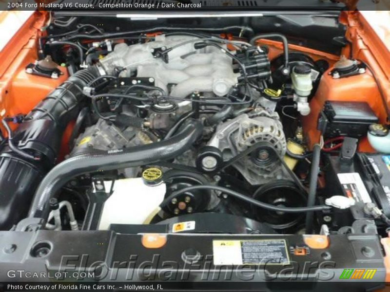 Competition Orange / Dark Charcoal 2004 Ford Mustang V6 Coupe