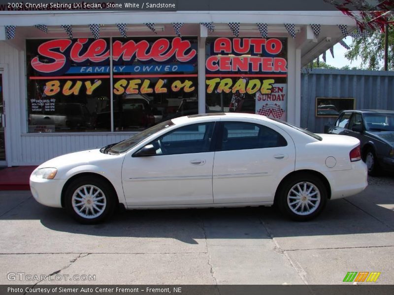 Stone White / Sandstone 2002 Chrysler Sebring LXi Sedan
