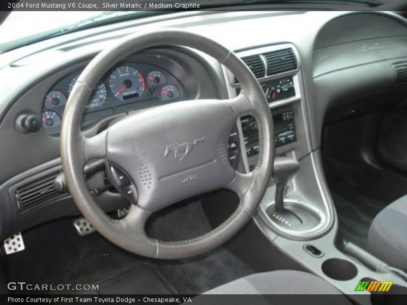 Silver Metallic / Medium Graphite 2004 Ford Mustang V6 Coupe
