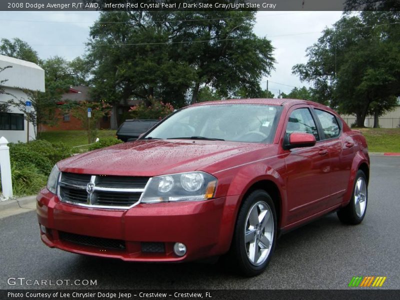 Inferno Red Crystal Pearl / Dark Slate Gray/Light Slate Gray 2008 Dodge Avenger R/T AWD