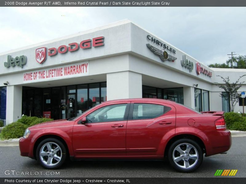 Inferno Red Crystal Pearl / Dark Slate Gray/Light Slate Gray 2008 Dodge Avenger R/T AWD