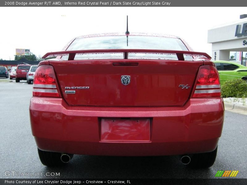 Inferno Red Crystal Pearl / Dark Slate Gray/Light Slate Gray 2008 Dodge Avenger R/T AWD