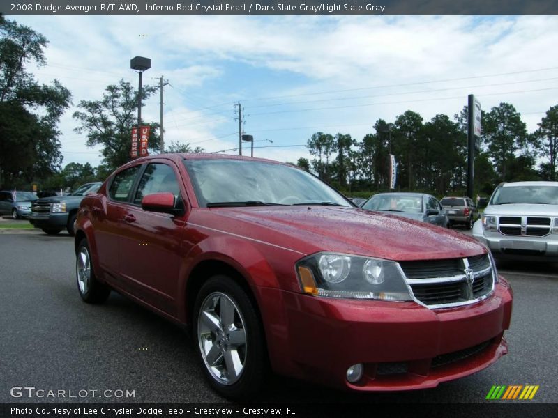 Inferno Red Crystal Pearl / Dark Slate Gray/Light Slate Gray 2008 Dodge Avenger R/T AWD