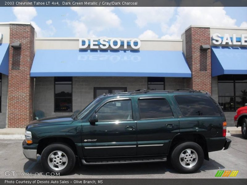 Dark Green Metallic / Gray/Dark Charcoal 2003 Chevrolet Tahoe LT 4x4