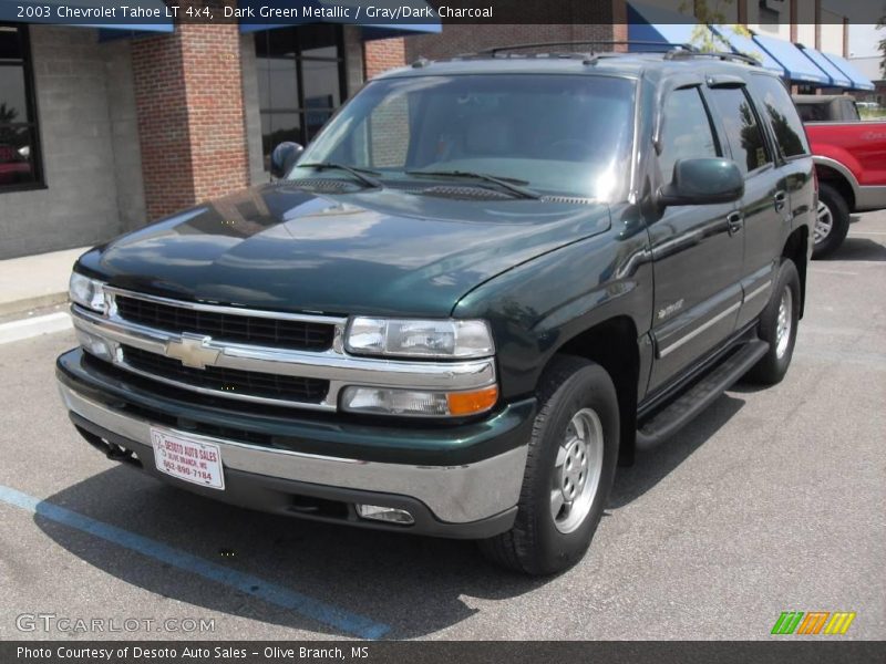 Dark Green Metallic / Gray/Dark Charcoal 2003 Chevrolet Tahoe LT 4x4
