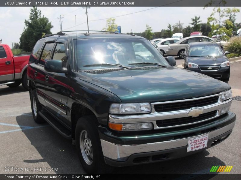 Dark Green Metallic / Gray/Dark Charcoal 2003 Chevrolet Tahoe LT 4x4