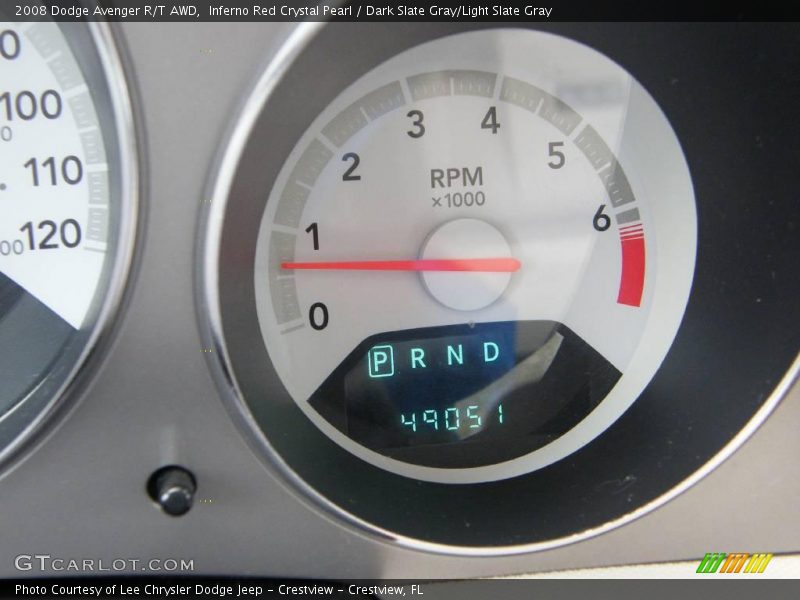 Inferno Red Crystal Pearl / Dark Slate Gray/Light Slate Gray 2008 Dodge Avenger R/T AWD