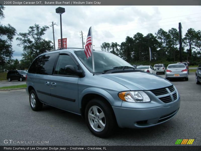 Butane Blue Pearl / Medium Slate Gray 2006 Dodge Caravan SXT