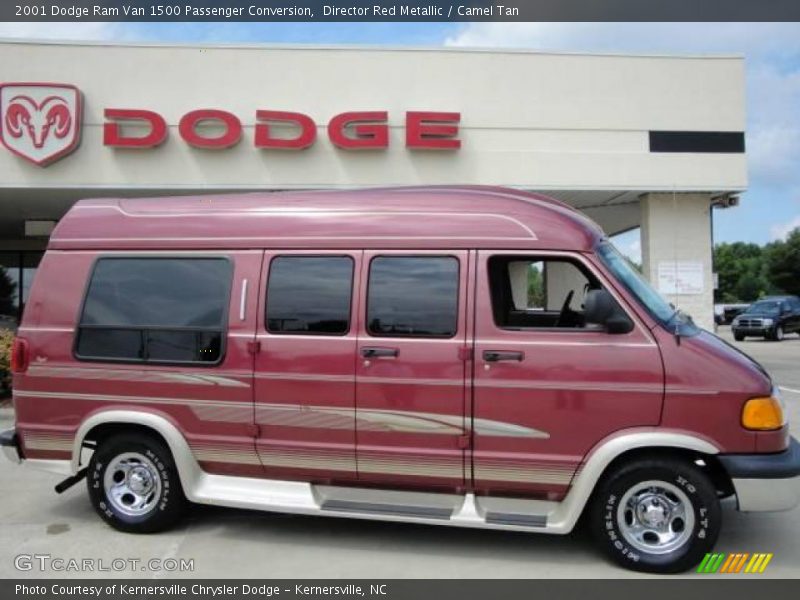 Director Red Metallic / Camel Tan 2001 Dodge Ram Van 1500 Passenger Conversion