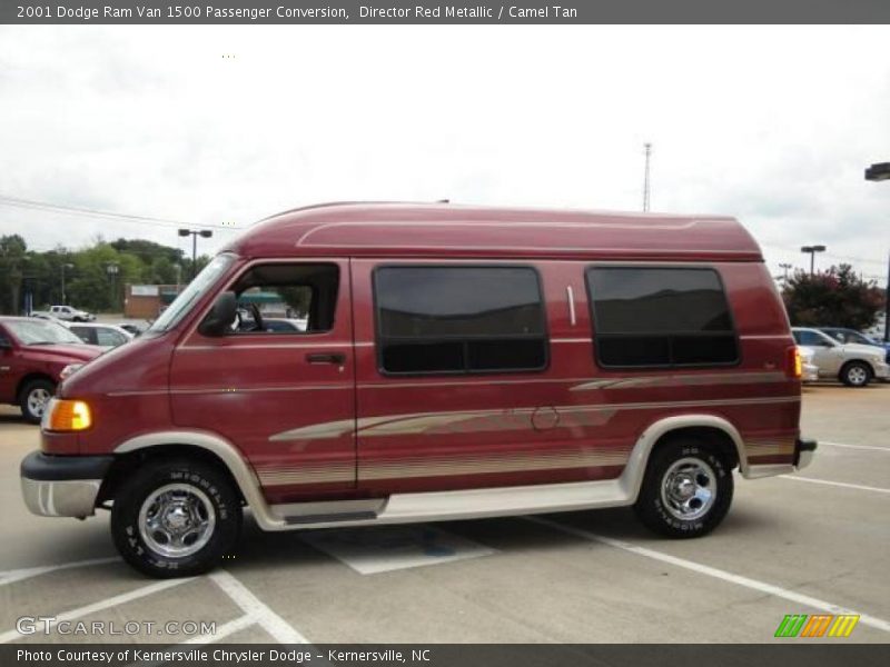 Director Red Metallic / Camel Tan 2001 Dodge Ram Van 1500 Passenger Conversion
