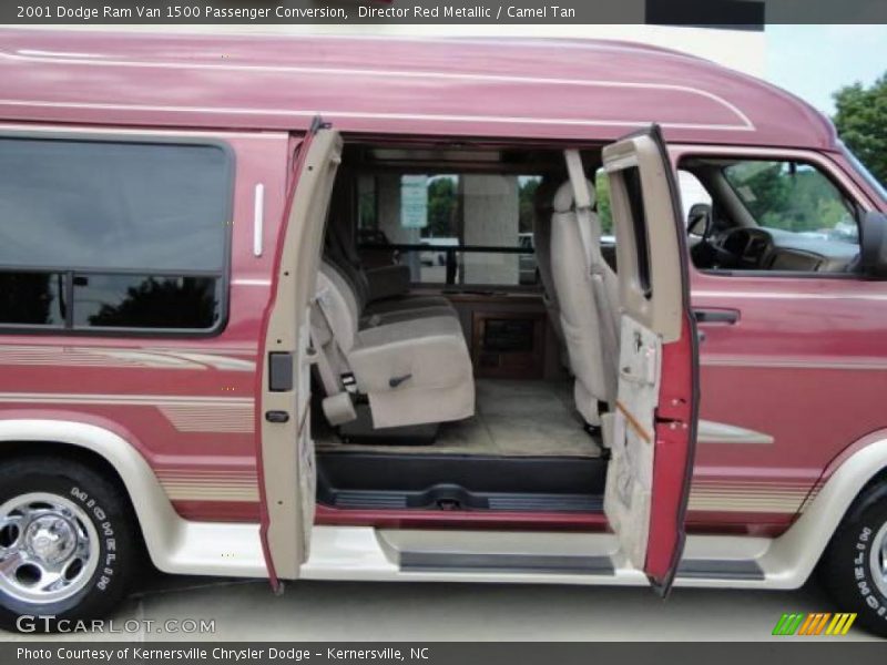 Director Red Metallic / Camel Tan 2001 Dodge Ram Van 1500 Passenger Conversion