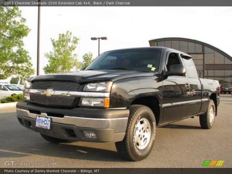 Black / Dark Charcoal 2003 Chevrolet Silverado 1500 Extended Cab 4x4