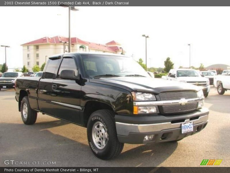Black / Dark Charcoal 2003 Chevrolet Silverado 1500 Extended Cab 4x4