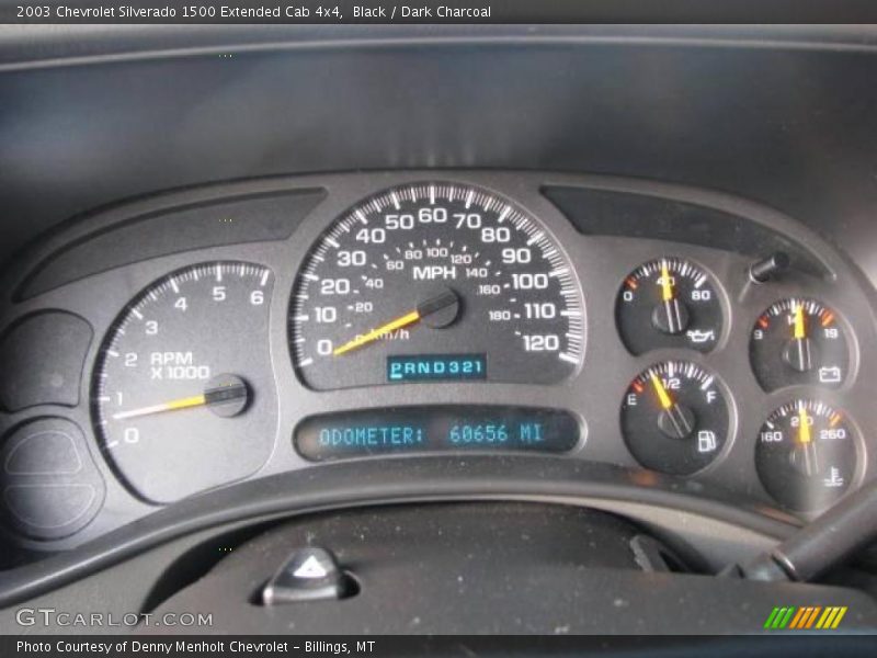 Black / Dark Charcoal 2003 Chevrolet Silverado 1500 Extended Cab 4x4