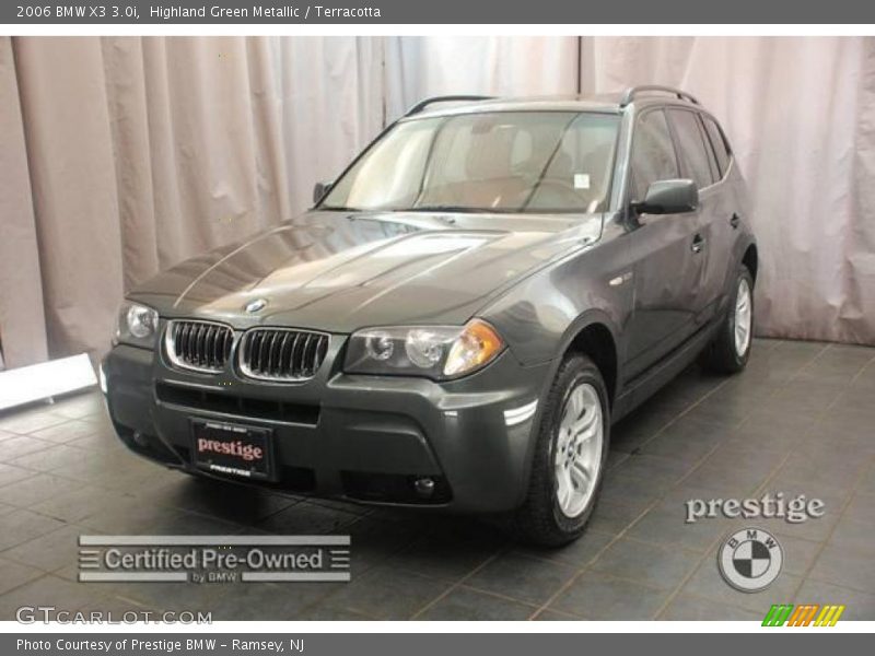 Highland Green Metallic / Terracotta 2006 BMW X3 3.0i