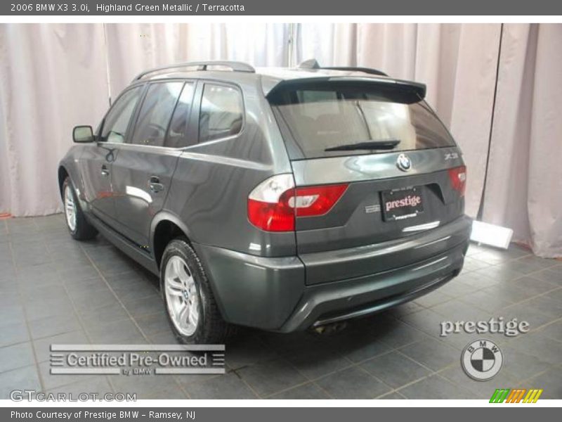 Highland Green Metallic / Terracotta 2006 BMW X3 3.0i