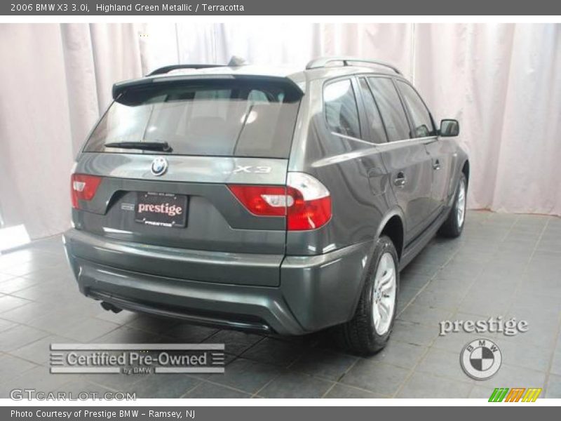 Highland Green Metallic / Terracotta 2006 BMW X3 3.0i
