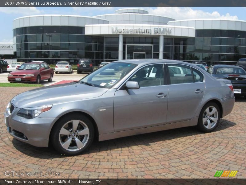 Silver Grey Metallic / Grey 2007 BMW 5 Series 530i Sedan