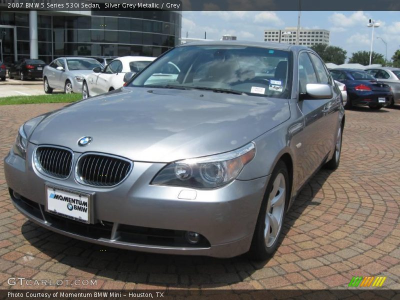 Silver Grey Metallic / Grey 2007 BMW 5 Series 530i Sedan