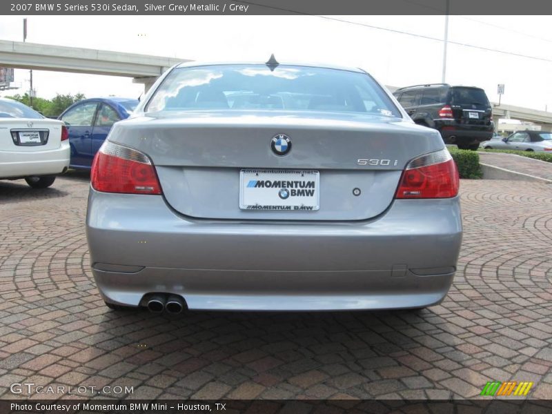 Silver Grey Metallic / Grey 2007 BMW 5 Series 530i Sedan