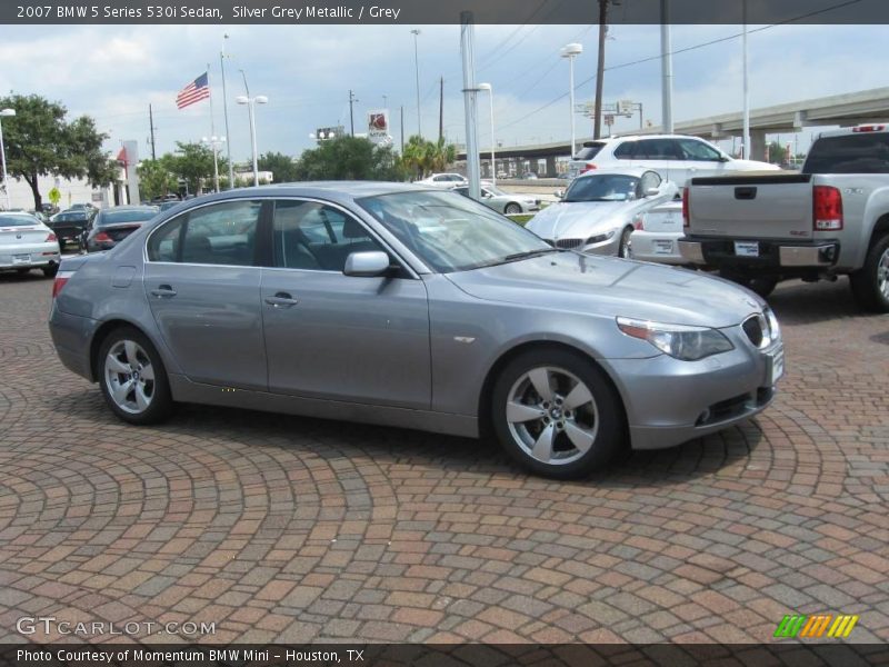 Silver Grey Metallic / Grey 2007 BMW 5 Series 530i Sedan