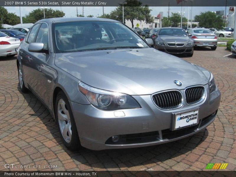 Silver Grey Metallic / Grey 2007 BMW 5 Series 530i Sedan