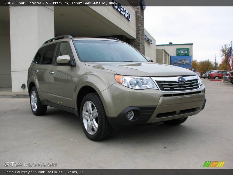 Topaz Gold Metallic / Black 2009 Subaru Forester 2.5 X Premium