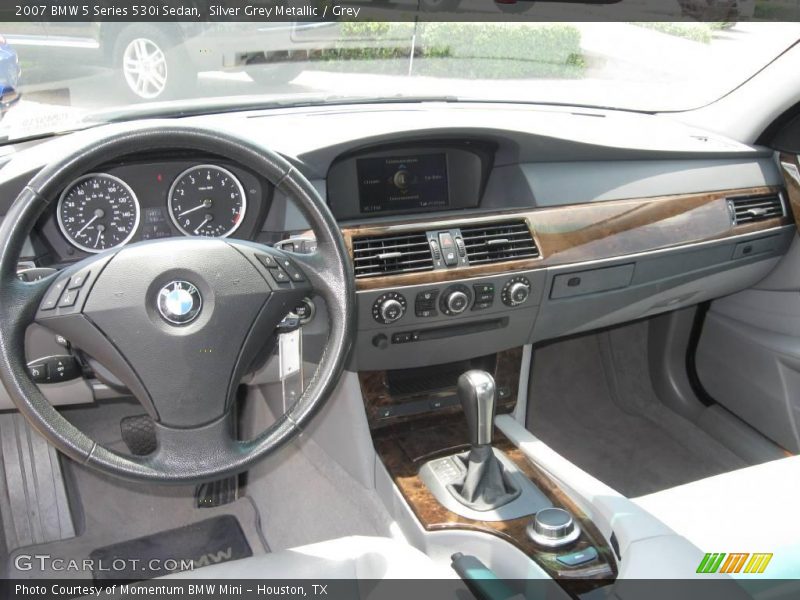 Silver Grey Metallic / Grey 2007 BMW 5 Series 530i Sedan