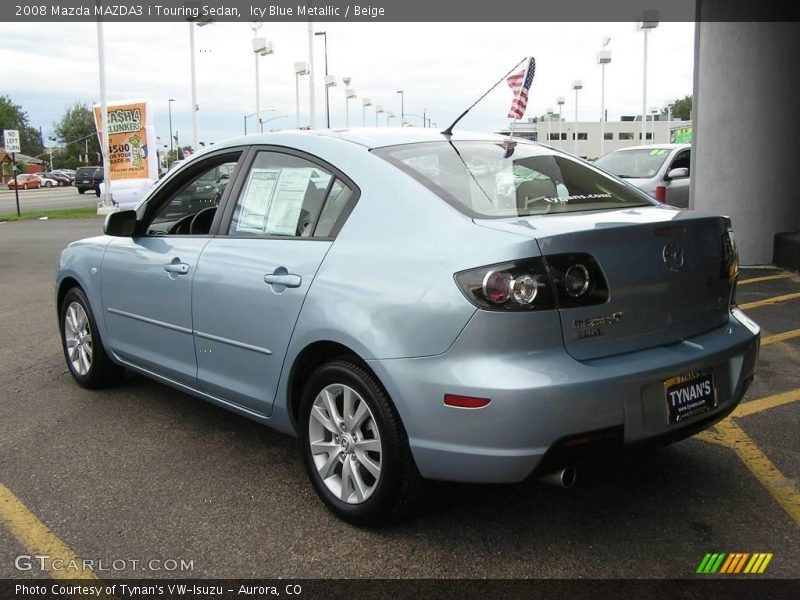 Icy Blue Metallic / Beige 2008 Mazda MAZDA3 i Touring Sedan