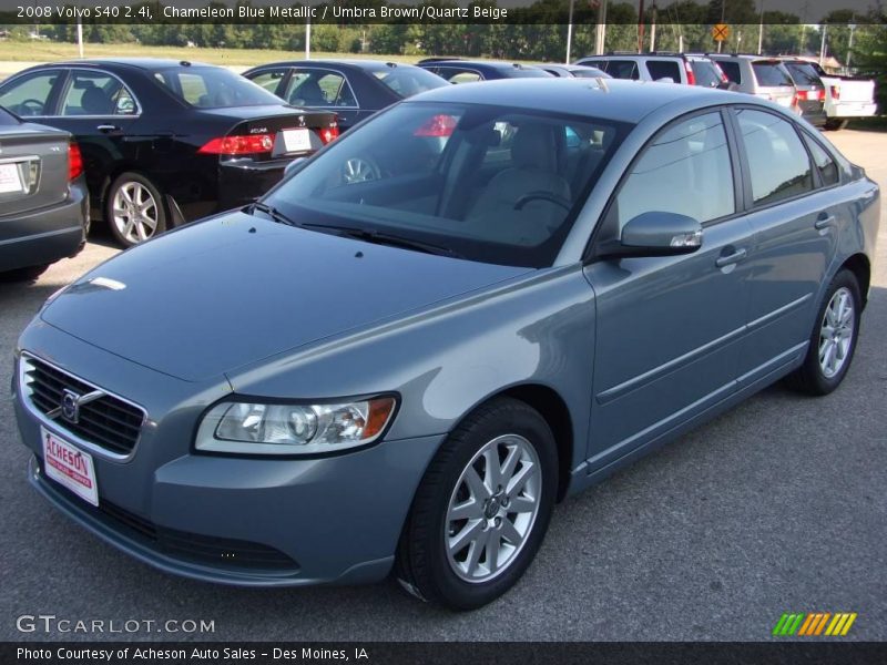 Chameleon Blue Metallic / Umbra Brown/Quartz Beige 2008 Volvo S40 2.4i