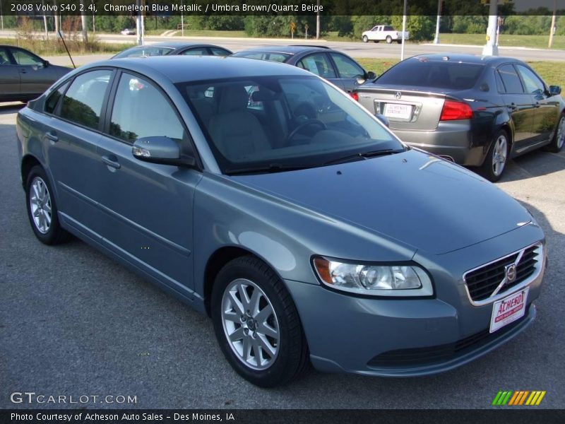 Chameleon Blue Metallic / Umbra Brown/Quartz Beige 2008 Volvo S40 2.4i