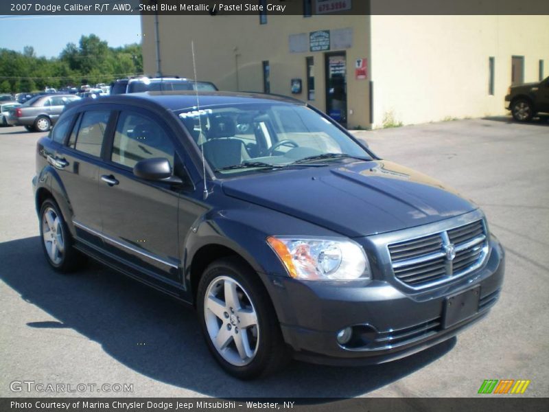 Steel Blue Metallic / Pastel Slate Gray 2007 Dodge Caliber R/T AWD