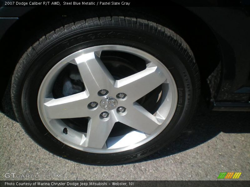 Steel Blue Metallic / Pastel Slate Gray 2007 Dodge Caliber R/T AWD