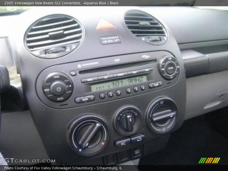 Aquarius Blue / Black 2005 Volkswagen New Beetle GLS Convertible