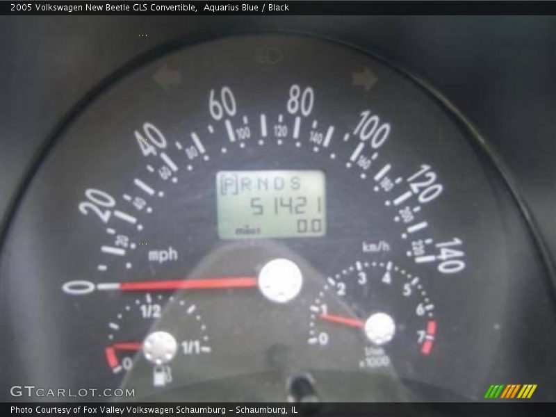 Aquarius Blue / Black 2005 Volkswagen New Beetle GLS Convertible