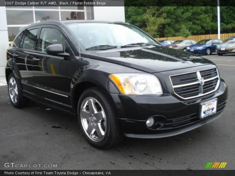 Black / Pastel Pebble Beige 2007 Dodge Caliber R/T AWD