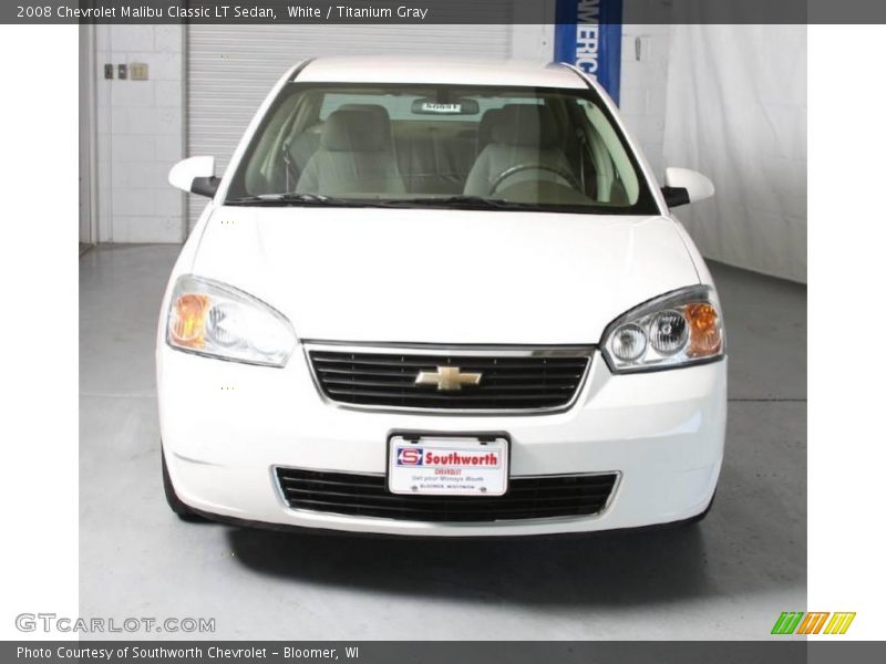 White / Titanium Gray 2008 Chevrolet Malibu Classic LT Sedan