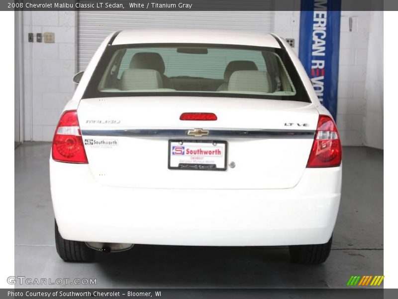 White / Titanium Gray 2008 Chevrolet Malibu Classic LT Sedan