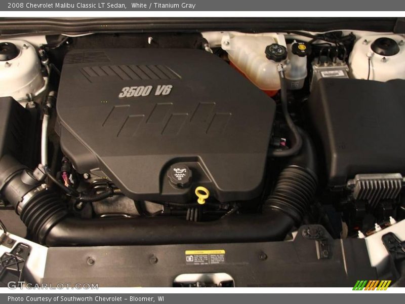 White / Titanium Gray 2008 Chevrolet Malibu Classic LT Sedan