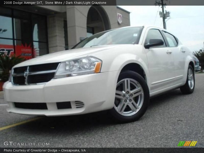 Stone White / Dark Khaki/Light Graystone 2008 Dodge Avenger SXT