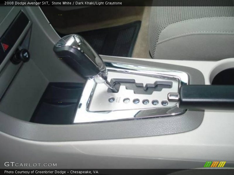 Stone White / Dark Khaki/Light Graystone 2008 Dodge Avenger SXT