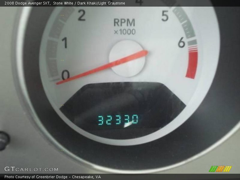Stone White / Dark Khaki/Light Graystone 2008 Dodge Avenger SXT